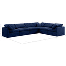 Meridian Indulge Navy Velvet Modular Sectional IMAGE 9