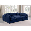  Manufacturer Color_Navy -- Indulge 105" Navy Velvet Upholstered 6 pc Modular Sectional IMAGE 2