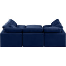  Manufacturer Color_Navy -- Indulge 105" Navy Velvet Upholstered 6 pc Modular Sectional IMAGE 3