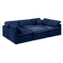  Manufacturer Color_Navy -- Indulge 105" Navy Velvet Upholstered 6 pc Modular Sectional IMAGE 8