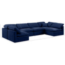 Meridian Indulge Navy Velvet Modular Sectional IMAGE 9