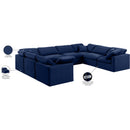 Meridian Indulge Navy Velvet Modular Sectional IMAGE 10