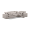  Manufacturer Color_Beige -- Meridian Comfy Fabric 4 pc Sectional IMAGE 1