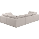  Manufacturer Color_Beige -- Meridian Comfy Fabric 4 pc Sectional IMAGE 3