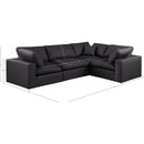  Manufacturer Color_Black -- Meridian Comfy Leather Look 4 pc Sectional IMAGE 10
