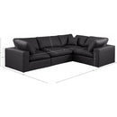 Meridian Comfy Black Vegan Leather Modular Sectional IMAGE 10