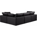  Manufacturer Color_Black -- Meridian Comfy Leather Look 4 pc Sectional IMAGE 3