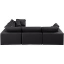  Manufacturer Color_Black -- Meridian Comfy Leather Look 4 pc Sectional IMAGE 5