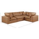  Manufacturer Color_Cognac -- Comfy 119" Cognac Vegan Leather Upholstered 4 pc Modular Sectional IMAGE 10