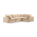  Manufacturer Color_Beige -- Meridian Comfy Fabric 4 pc Sectional IMAGE 1