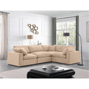  Manufacturer Color_Beige -- Meridian Comfy Fabric 4 pc Sectional IMAGE 2
