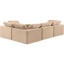  Manufacturer Color_Beige -- Meridian Comfy Fabric 4 pc Sectional IMAGE 3