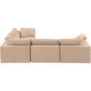  Manufacturer Color_Beige -- Meridian Comfy Fabric 4 pc Sectional IMAGE 4