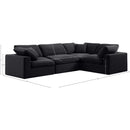 Meridian Comfy Black Velvet Modular Sectional IMAGE 10