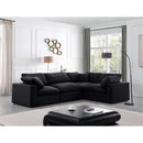  Manufacturer Color_Black -- Comfy 119" Black Velvet Upholstered 4 pc Modular Sectional IMAGE 2