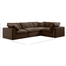 Meridian Comfy Brown Velvet Modular Sectional IMAGE 10