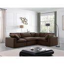  Manufacturer Color_Brown -- Comfy 119" Brown Velvet Upholstered 4 pc Modular Sectional IMAGE 2