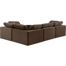  Manufacturer Color_Brown -- Comfy 119" Brown Velvet Upholstered 4 pc Modular Sectional IMAGE 3