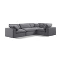  Manufacturer Color_Grey -- Comfy 119" Grey Velvet Upholstered 4 pc Modular Sectional IMAGE 1
