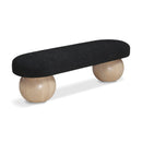  Color_Black/ Natural -- Meridian Bowie Boucle Fabric Upholstered Bench IMAGE 1