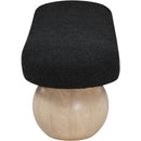  Color_Black/ Natural -- Meridian Bowie Boucle Fabric Upholstered Bench IMAGE 4