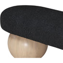  Color_Black/ Natural -- Meridian Bowie Boucle Fabric Upholstered Bench IMAGE 6