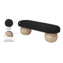  Color_Black/ Natural -- Meridian Bowie Boucle Fabric Upholstered Bench IMAGE 7