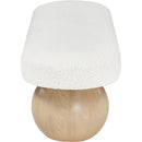  Color_Cream/ Natural -- Bowie Cream Boucle Fabric Upholstered Bench IMAGE 4