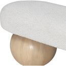  Color_Cream/ Natural -- Bowie Cream Boucle Fabric Upholstered Bench IMAGE 6