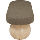  Color_Green/ Natural -- Bowie Olive Boucle Fabric Upholstered Bench IMAGE 4