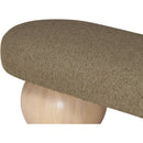  Color_Green/ Natural -- Bowie Olive Boucle Fabric Upholstered Bench IMAGE 6