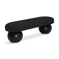  Color_Black -- Meridian Bowie Boucle Fabric Upholstered Bench IMAGE 1