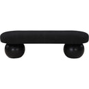  Color_Black -- Meridian Bowie Boucle Fabric Upholstered Bench IMAGE 3