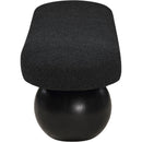  Color_Black -- Meridian Bowie Boucle Fabric Upholstered Bench IMAGE 4
