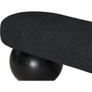  Color_Black -- Meridian Bowie Boucle Fabric Upholstered Bench IMAGE 6