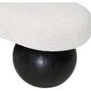  Color_Black/ Cream -- Bowie Cream Boucle Fabric Upholstered Bench IMAGE 5