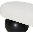  Color_Black/ Cream -- Bowie Cream Boucle Fabric Upholstered Bench IMAGE 6