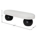 Meridian Bowie Cream Bench IMAGE 8
