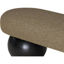  Color_Black/ Green -- Bowie Olive Boucle Fabric Upholstered Bench IMAGE 6