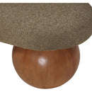 Color_Green/ Walnut -- Bowie Olive Boucle Fabric Upholstered Bench IMAGE 5