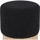  Color_Black/ Natural -- Meridian Veranda Boucle Fabric Upholstered Stool IMAGE 3