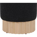  Color_Black/ Natural -- Meridian Veranda Boucle Fabric Upholstered Stool IMAGE 4