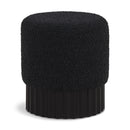  Color_Black -- Meridian Veranda Boucle Fabric Upholstered Stool IMAGE 1