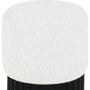 Meridian Veranda Cream Boucle Fabric Ottoman/Stool IMAGE 3