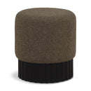 Color_Black/ Green -- Veranda Olive Boucle Fabric Upholstered Stool IMAGE 1