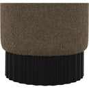 Meridian Veranda Olive Boucle Fabric Ottoman/Stool IMAGE 3