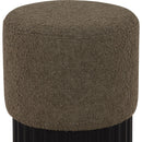  Color_Black/ Green -- Veranda Olive Boucle Fabric Upholstered Stool IMAGE 4