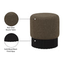 Meridian Veranda Olive Boucle Fabric Ottoman/Stool IMAGE 5