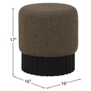 Meridian Veranda Olive Boucle Fabric Ottoman/Stool IMAGE 6