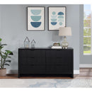  Color_Black -- Meridian Fairfax 6 Drawer Dresser IMAGE 2